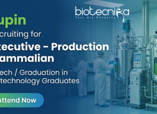 Lupin Executive Job – Production Mammalian | Biotechnology