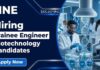 Apply for Biotech Jobs under the Novo Nordisk Career pathway. Trainee Engineer Roles Open for Biotechnology Freshers Jobs in Bengaluru.