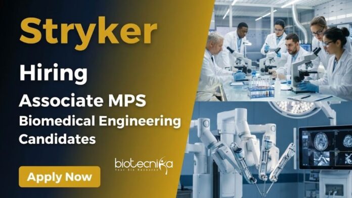 Biomedical Engineering jobs Apply for Biomedical Engineering Jobs at Stryker as Associate MPS. Explore Associate Jobs and build a Rewarding Stryker Career.