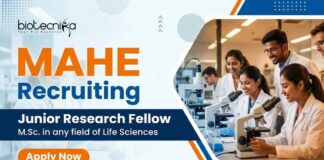 Apply for Junior Research Fellow at MAHE. Build a MAHE Career in Life Science Research through an ICMR-funded Cancer Biology Project.