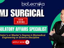 Regulatory Affairs Specialist jobs at MJ Surgical | biomedical engineering jobs Regulatory Affairs Specialist jobs at MJ Surgical for biomedical engineering and life science career seekers in Ahmedabad