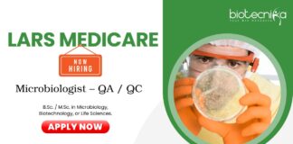 Microbiologist Jobs at Lars Medicare | Apply Now Microbiologist Jobs at Lars Medicare. Hiring in Sonipat, Haryana Life Science Candidates Apply Now to Build a Strong Career in Life Science
