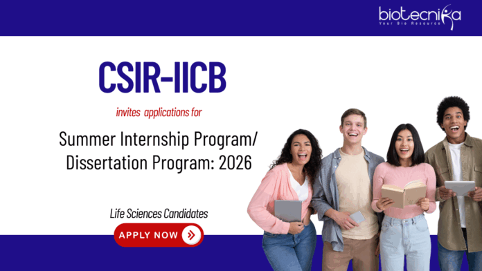 Internship Program at CSIR-IICB. Life Sciences Candidates, Apply Now. Perfect life Sciences Internship opportunity.
