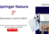 Scientific Communication Job at Springer Nature. PhD in Cancer Omics or Computational Cancer Biology. Candidates Apply Now for Senior Editor.