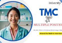 Life Science Jobs: TMC Recruitment | Multiple Positions | BSc/ MSc / MTech in Life Sciences Attend the Walk-in Interview