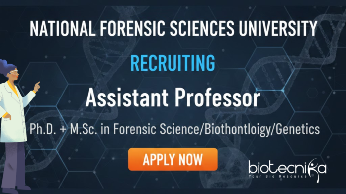 NFSU Dharwad assistant professor jobs 2025 – Forensic science jobs and NFSU recruitment