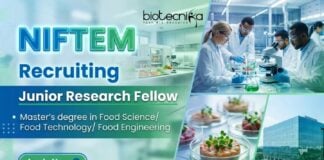 Junior Research Fellow Vacancy at NIFTEM – Apply Now NIFTEM Recruitment for Junior Research Fellow Posts Offers a Food Tech Career in Protein Product Development under a Funded Research Project.