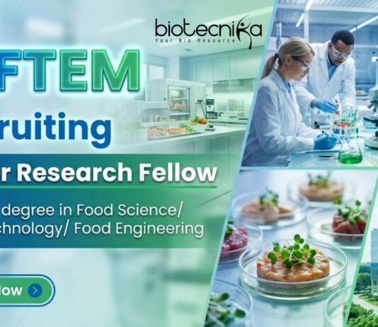 NIFTEM Recruitment for Junior Research Fellow Posts Offers a Food Tech Career in Protein Product Development under a Funded Research Project.
