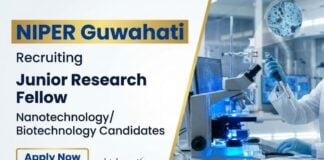 JRF Vacancy at NIPER – Biotech Candidates Apply Now Apply for JRF Vacancy at NIPER Guwahati under DST project. Explore NIPER Guwahati Recruitment for a rewarding Biotechnology Career.