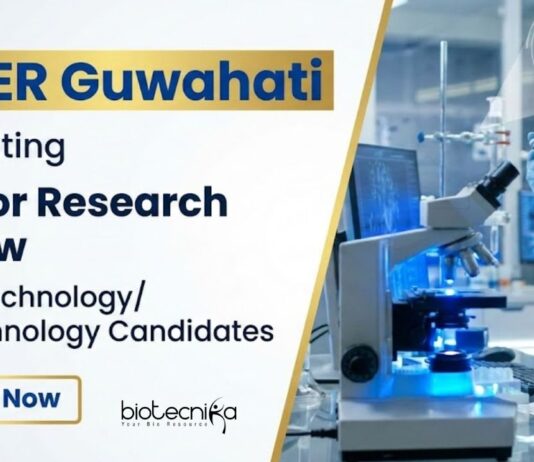 Apply for JRF Vacancy at NIPER Guwahati under DST project. Explore NIPER Guwahati Recruitment for a rewarding Biotechnology Career.