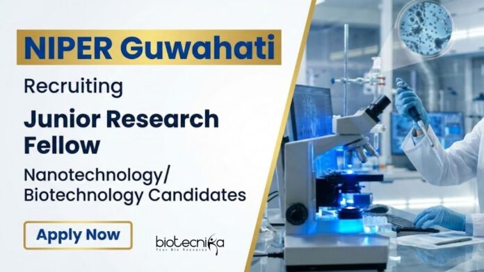 NIPER Apply for JRF Vacancy at NIPER Guwahati under DST project. Explore NIPER Guwahati Recruitment for a rewarding Biotechnology Career.