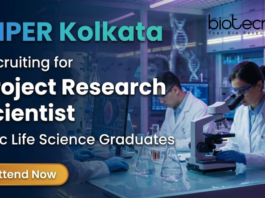 Project Research Scientist jobs at NIPER Kolkata Recruitment for Life Science Jobs