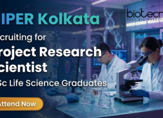 Project Research Scientist Jobs With Rs. 56,000 pm Pay | NIPER Kolkata Recruitment for Life Science Jobs Project Research Scientist jobs at NIPER Kolkata Recruitment for Life Science Jobs