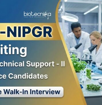 Research Jobs: NIPGR Recruitment – Attend the Walk-In Interview NIPGR Recruitment offers Research Jobs in Plant Genomics. Ideal Opportunity for Candidates aiming to build a Strong Career in Life Science.
