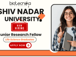 SNU research jobs JRF recruitment for life science jobs and SNU careers