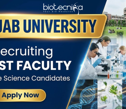 Guest Faculty Jobs at Panjab University under Panjab University Recruitment for Life Science Professionals