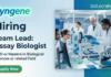 Biological Science Job Vacancy at Syngene – Apply Now Biological Science Jobs at Syngene Career portal for Life Science Jobs in Discovery Biology. Apply for Team Lead Assay Biologist Role.