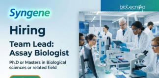 Biological Science Jobs at Syngene Career portal for Life Science Jobs in Discovery Biology. Apply for Team Lead Assay Biologist Role.