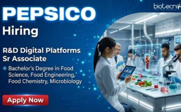 PepsiCo Hiring Food Tech Candidates – Apply Now Explore PepsiCo Career Opportunities in Food Tech Jobs and Microbiology Jobs as an R&D Digital Platforms Sr Associate in Hyderabad.