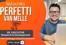 Food Technology Jobs at Perfetti Van Melle | Sr. Executive R&D Perfetti Van Melle Sr. Executive R&D – Food Technology Jobs for life science candidates