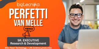 Food Technology Jobs at Perfetti Van Melle | Sr. Executive R&D Perfetti Van Melle Sr. Executive R&D – Food Technology Jobs for life science candidates