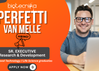 Food Technology Jobs at Perfetti Van Melle | Sr. Executive R&D Perfetti Van Melle Sr. Executive R&D – Food Technology Jobs for life science candidates