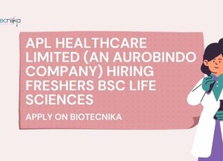 Freshers BSc Microbiology Jobs at APL Healthcare Limited, Apply on Biotecnika