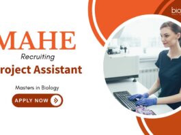 Project Assistant Jobs: MAHE Invites Applications for Project Assistant | Masters in Biology Can Apply Now for MAHE Career | Life Science Jobs