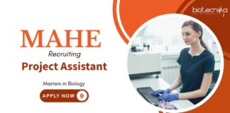 Project Assistant Jobs: MAHE Invites Applications for Project Assistant | Masters in Biology Can Apply Now for MAHE Career | Life Science Jobs
