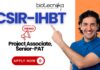 CSIR recruitment project associate jobs IHBT Palampur banner