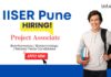 Project Associate Jobs: IISER Pune Recruitment | Bioinformatics / Biotechnology/ Related Candidates Apply Now | Life Science Jobs