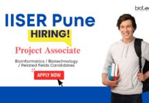 Project Associate Jobs at IISER Pune – Biotech Candidates Apply Now Project Associate Jobs: IISER Pune Recruitment | Bioinformatics / Biotechnology/ Related Candidates Apply Now | Life Science Jobs