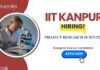 Research Jobs at IIT Kanpur | Project Research Scientist IIT Kanpur Recruitment - Seeking Project Research Scientist - Biological Sciences Candidates Apply Now for Research Jobs