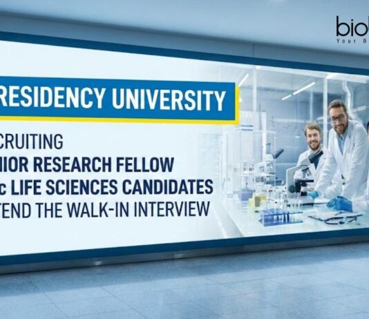 Apply for JRF Vacancy at Presidency University. A Great Career in Life Science with Hands-On Research and Fellowship support.