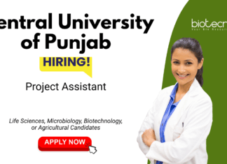 Project Assistant Jobs at Central University of Punjab. Biotechnology, Microbiology & Life Sciences Candidates, Apply now
