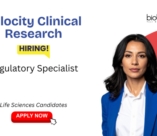 Life Sciences Job at Velocity Clinical Research. Life Sciences Candidates, Apply Now For Regulatory Specialist Role.