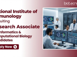 Research Associate Job at the National Institute of Immunology. Bioinformatics & Computational Biology Candidates, Apply Now.