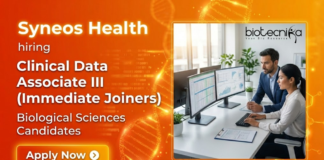 Clinical Research Job at Syneos Health. Biological Sciences Candidates, Apply Now for this Remote Job Opportunity. Job for Immediate Joiners.