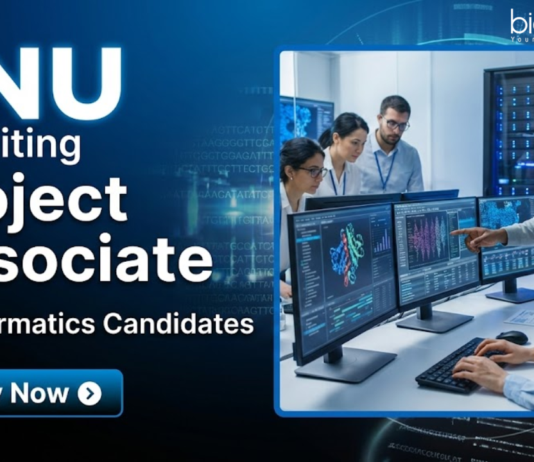 Project Associate Job at Jawaharlal Nehru University's School of Biotechnology. Bioinformatics Candidates, Apply Now.