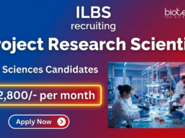 Research Job AT ILBS. Life Sciences Candidates, Apply Now For Project Research Scientist Position in New Delhi.