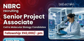 Project Associate Job at National Brain Research Centre. Candidates with experience in Cell and Molecular biology techniques, Apply Now