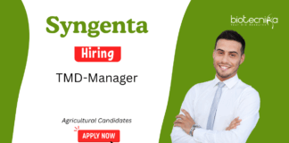 Agricultural Jobs at Syngenta. Agricultural Candidates Apply Now for the TMD-Manager Position in Andhra Pradesh, India.