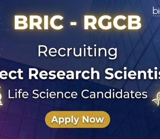 Apply for RGCB Recruitment 2025: Project Research Scientist-II Roles. Build your Life Science Career with Top-tier Research Jobs