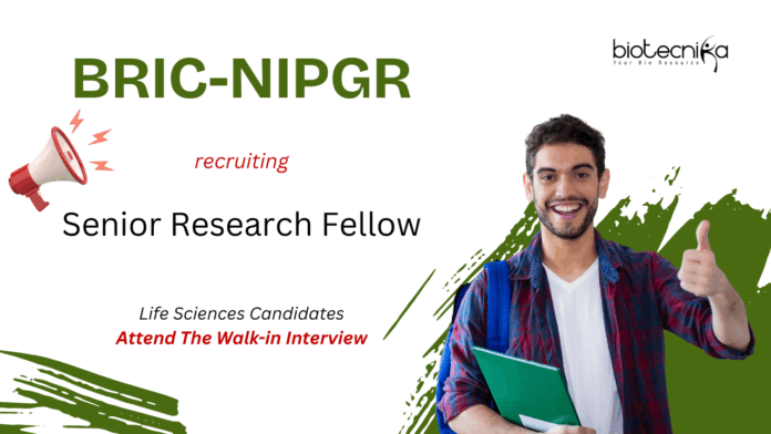 SRF Vacancy at BRIC-NIPGR. Life Sciences Candidates, Attend The Walk-in Interview. Job Opportunity in New Delhi.