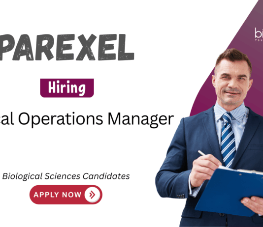 Clinical Manager Job Opportunity at Parexel. Biological Sciences Candidates, Apply Now. Clinical Operations Manager Opportunity in Bengaluru.