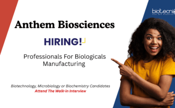 Fermentation Job Opportunity at Anthem Biosciences. Microbiology / Biochemistry / Biotechnology Candidates, Attend the Walk-in Interview.