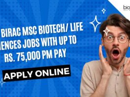 Govt Biotechnology Jobs | BIRAC Careers | Govt Life Sciences Jobs