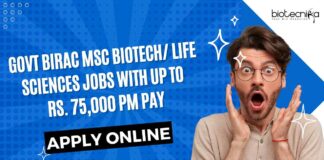 Govt Biotechnology Jobs | BIRAC Careers | Govt Life Sciences Jobs