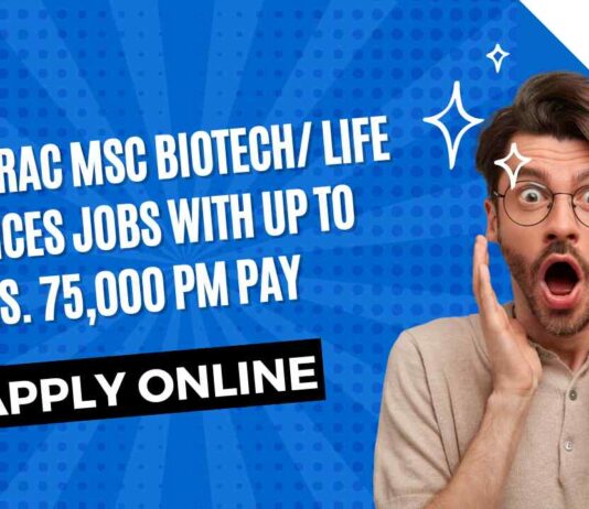 Govt Biotechnology Jobs | BIRAC Careers | Govt Life Sciences Jobs