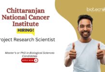 Research Job at CNCI, Kolkata. Biological Sciences Candidates Apply Now for Project Research Scientist Position.